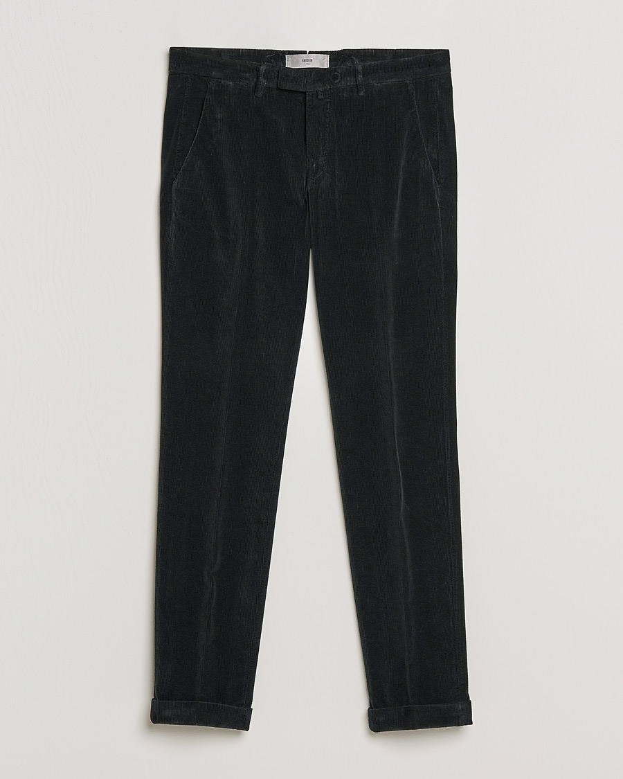 Herr | Byxor | Briglia 1949 | Slim Fit Corduroy Trousers Black