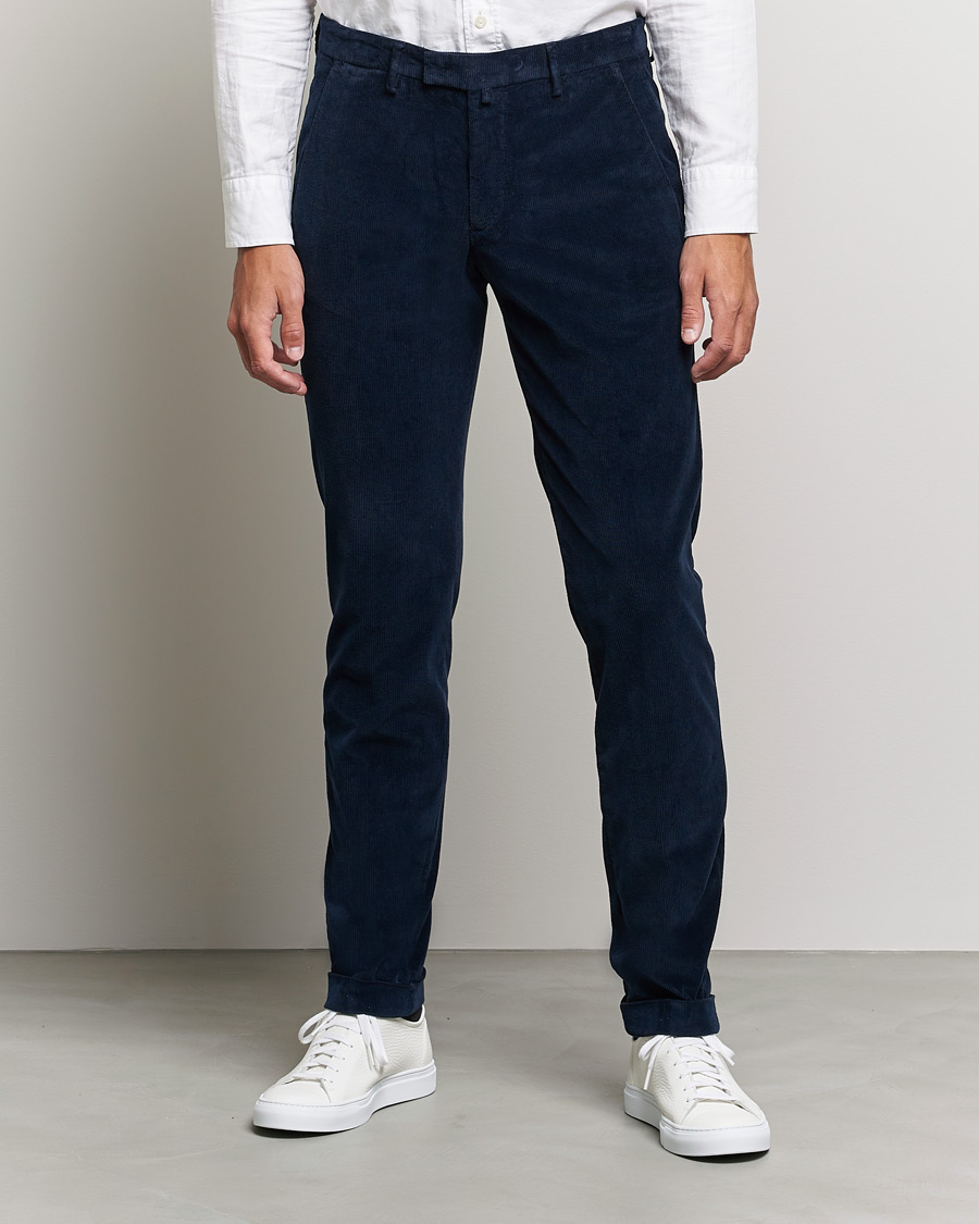 Herr | Byxor | Briglia 1949 | Slim Fit Corduroy Trousers Navy