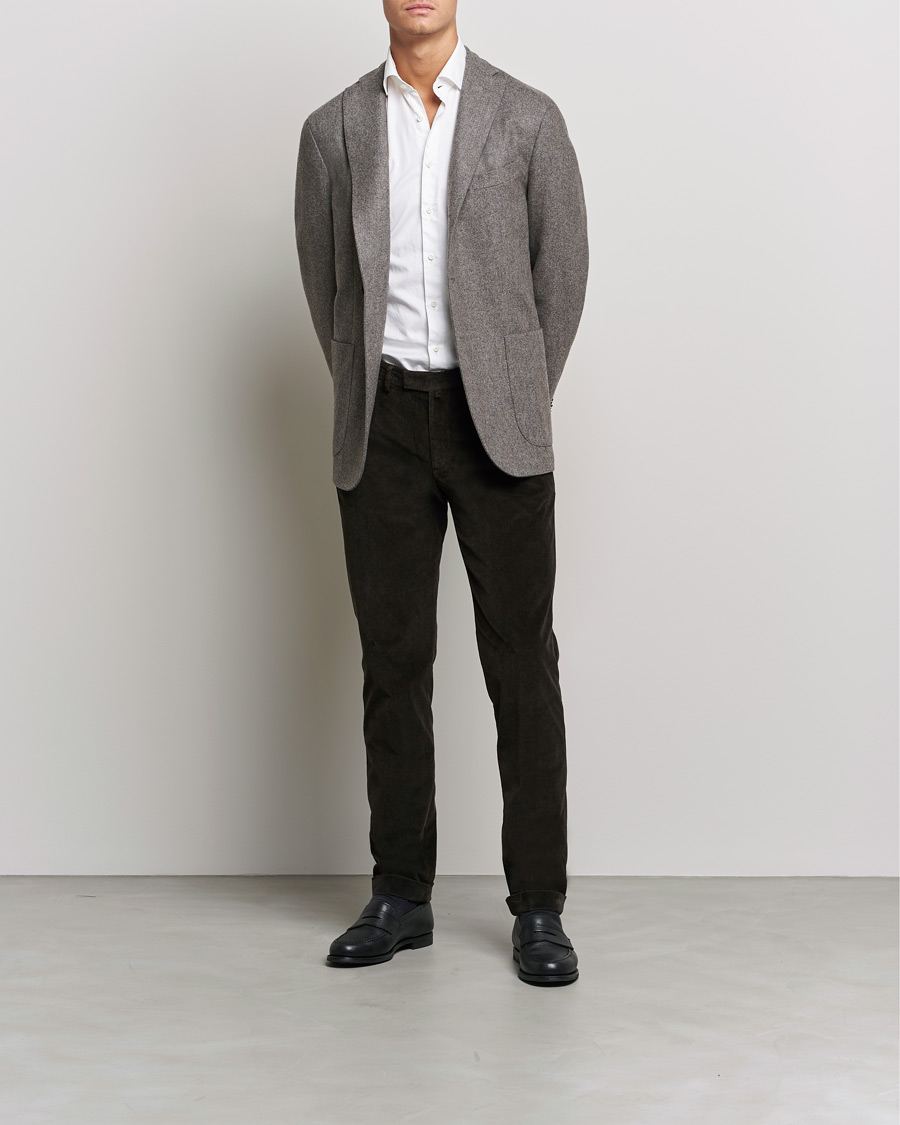 Herr | Byxor | Briglia 1949 | Slim Fit Corduroy Trousers Dark Brown