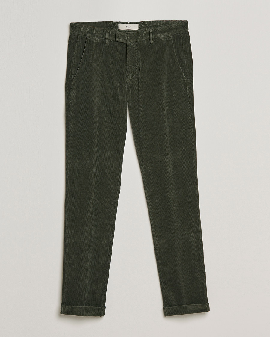 Herr | Byxor | Briglia 1949 | Slim Fit Corduroy Trousers Dark Green
