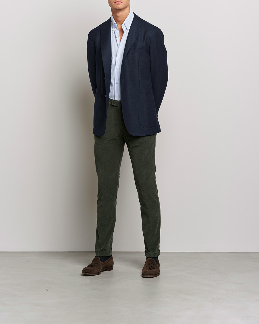 Herr | Byxor | Briglia 1949 | Slim Fit Corduroy Trousers Dark Green