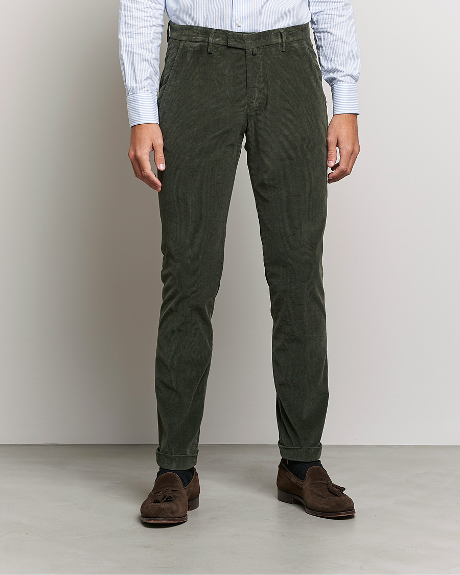 Herr | Byxor | Briglia 1949 | Slim Fit Corduroy Trousers Dark Green