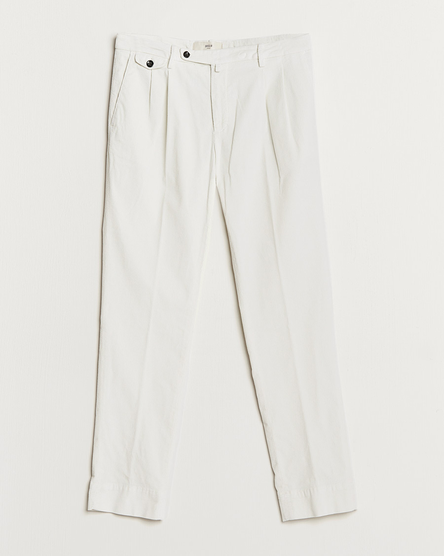 Herr | Byxor | Briglia 1949 | Easy Fit Corduroy Trousers Off White