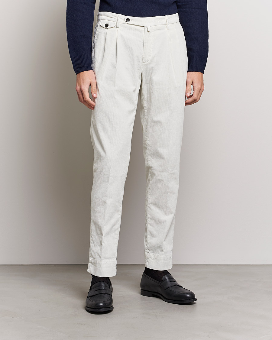 Herr | Byxor | Briglia 1949 | Easy Fit Corduroy Trousers Off White
