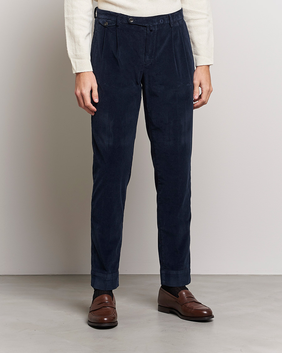 Herr | Byxor | Briglia 1949 | Easy Fit Corduroy Trousers Navy