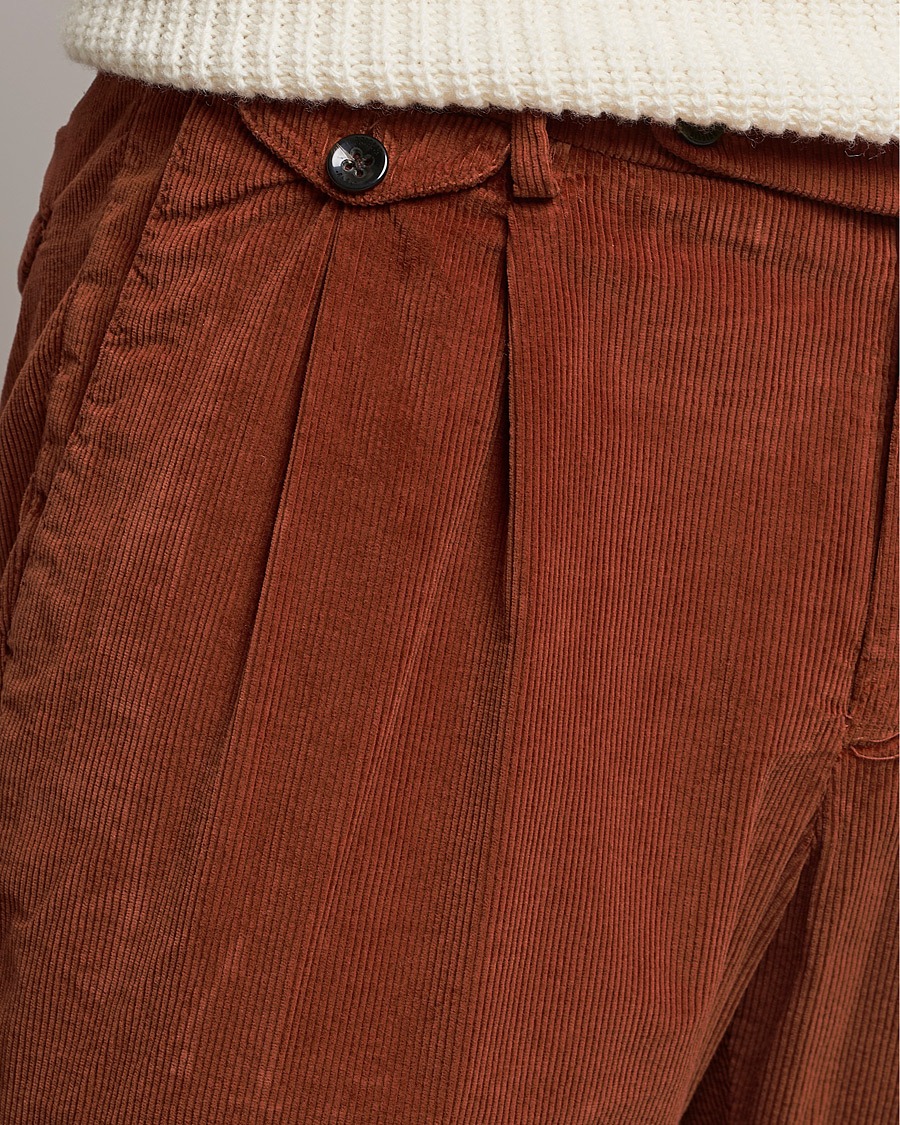Herr | Byxor | Briglia 1949 | Easy Fit Corduroy Trousers Rust Red
