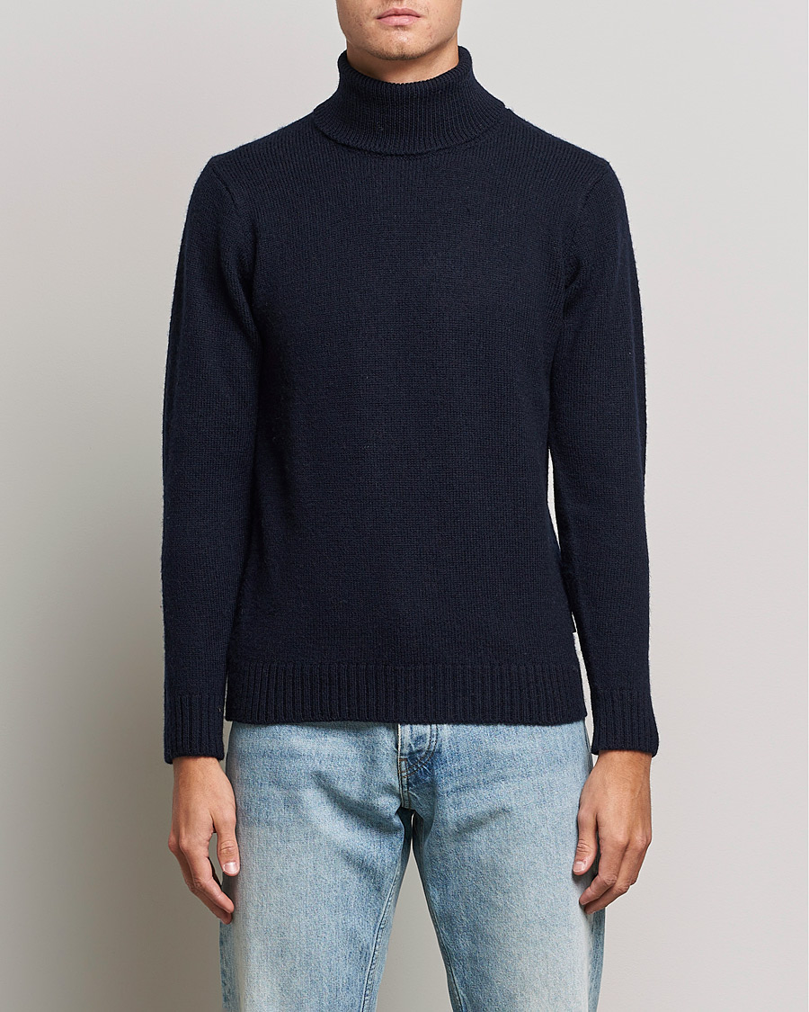 Herr | Tröjor | Peregrine | Maker's Stitch Merino Polo Navy