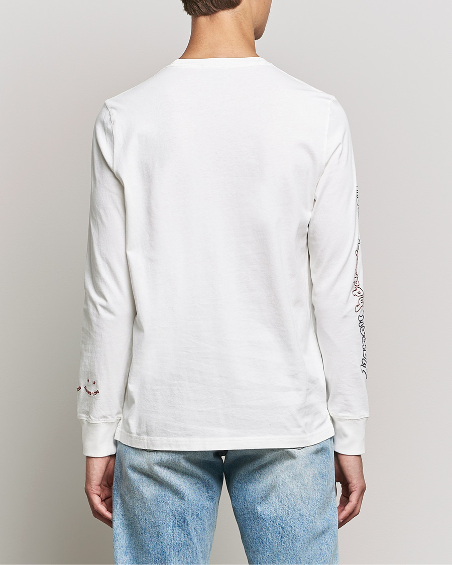 Herr | T-Shirts | PS Paul Smith | Happy Face Long Sleeve T-Shirt White