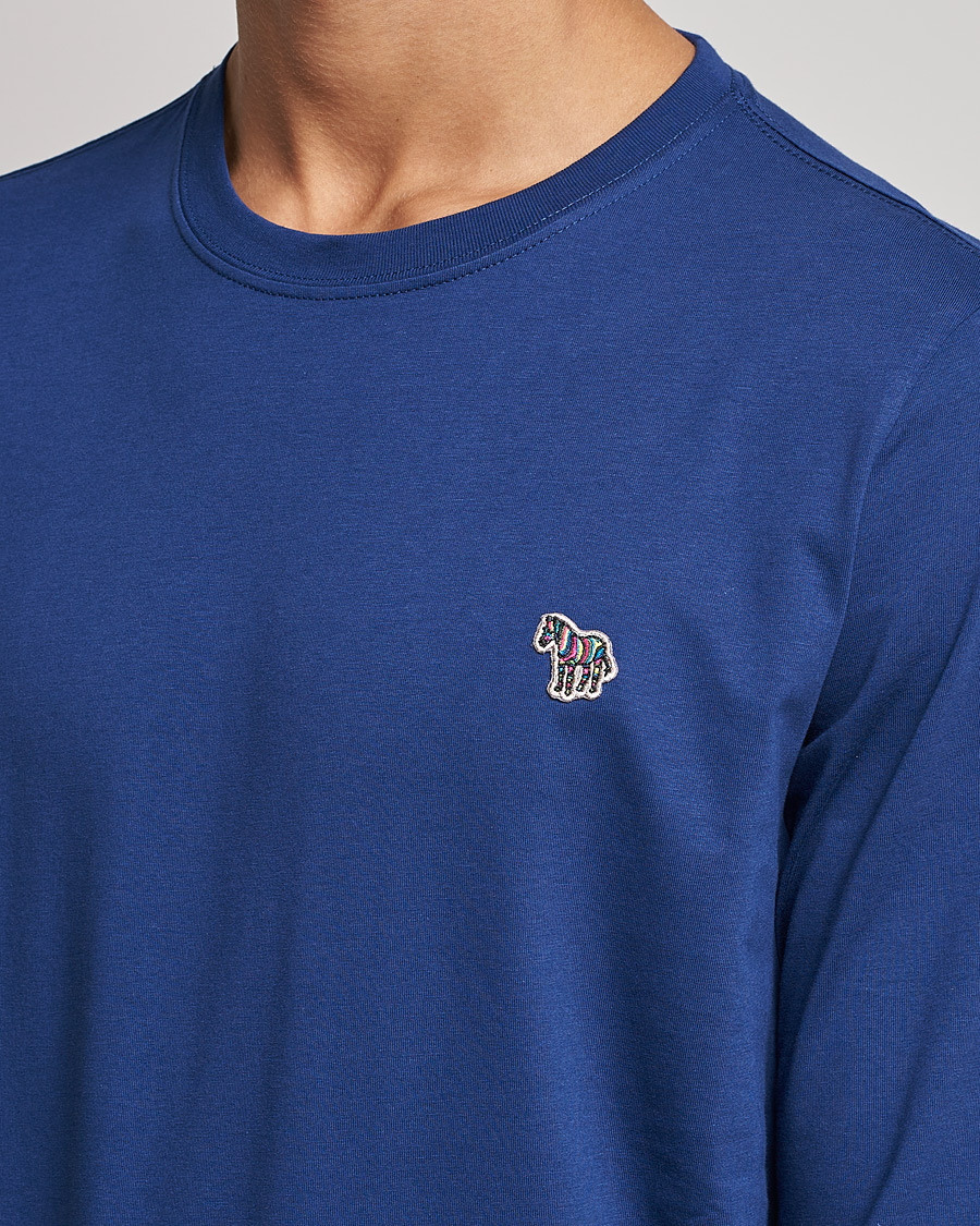 Herr | T-Shirts | PS Paul Smith | Zebra Organic Cotton Long Sleeve T-Shirt Navy