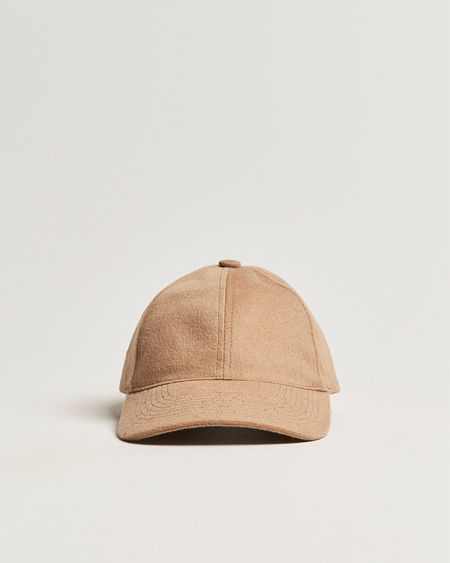 Herr | Hattar & kepsar | Varsity Headwear | Cashmere Soft Front Baseball Cap Camel