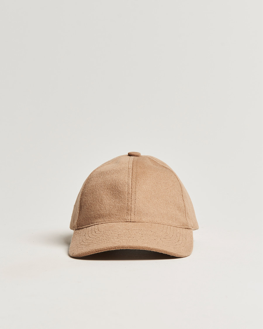 Herr | Hattar & kepsar | Varsity Headwear | Cashmere Soft Front Baseball Cap Camel