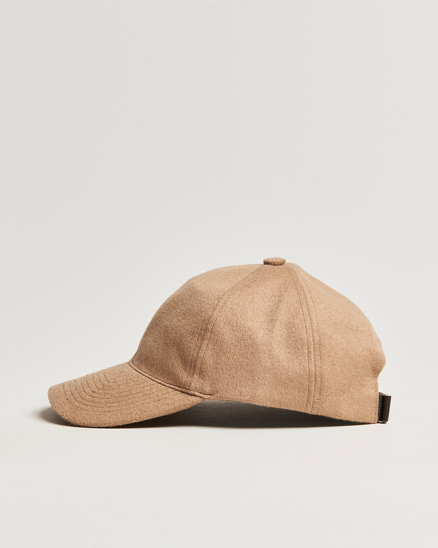 Herr | Hattar & kepsar | Varsity Headwear | Cashmere Soft Front Baseball Cap Camel
