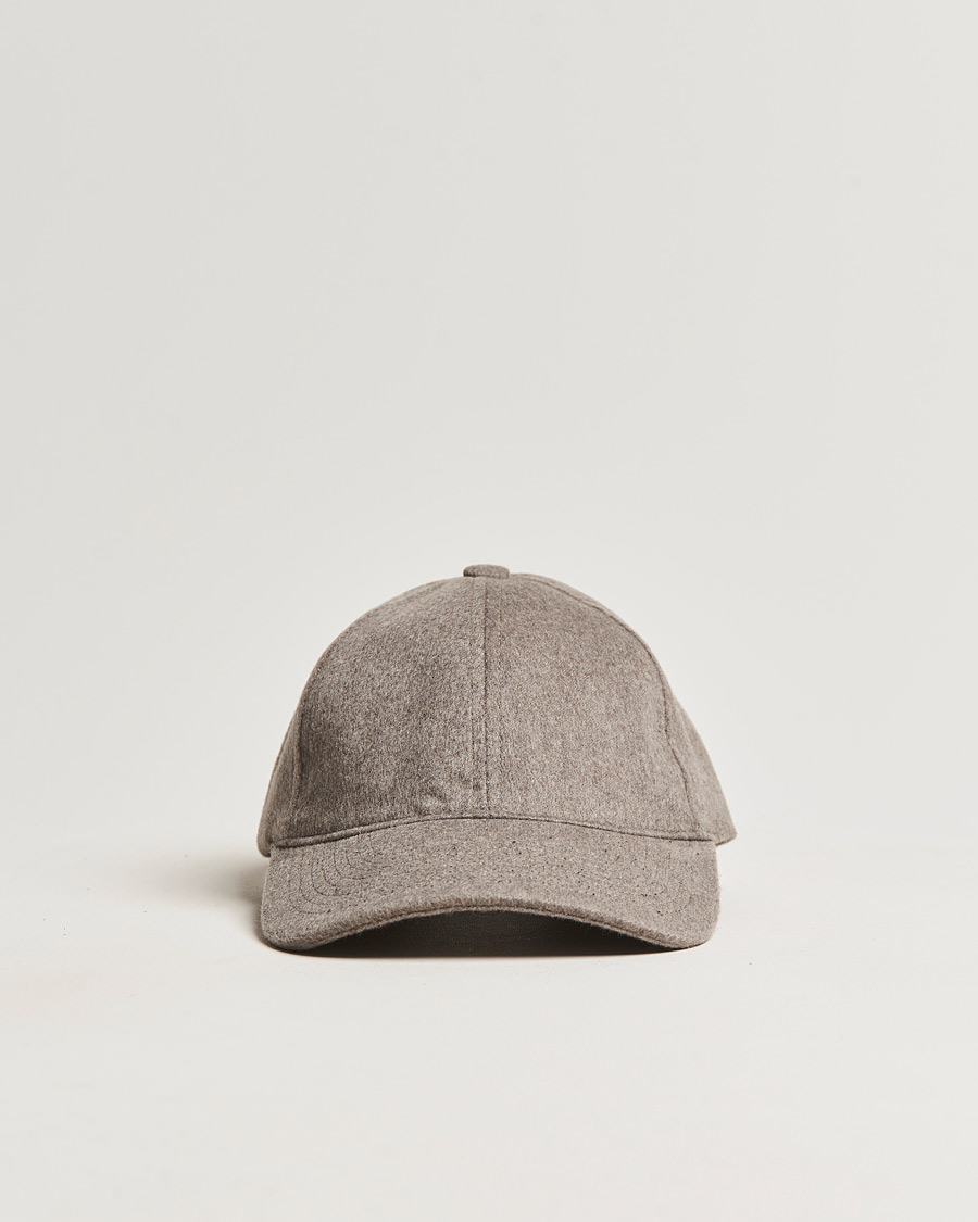 Herr | Kepsar | Varsity Headwear | Cashmere Soft Front Baseball Cap Marble Beige