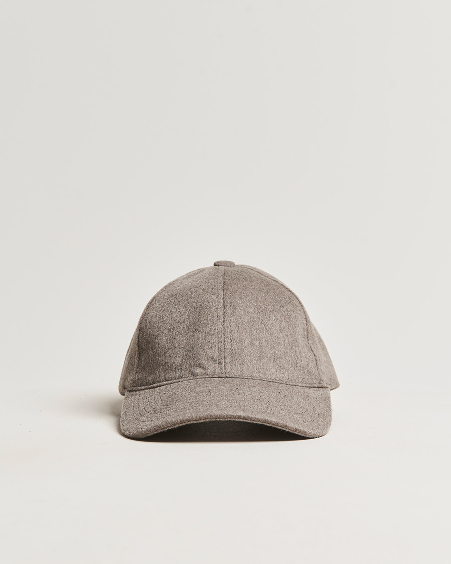 Herr | Avdelningar | Varsity Headwear | Cashmere Soft Front Baseball Cap Marble Beige