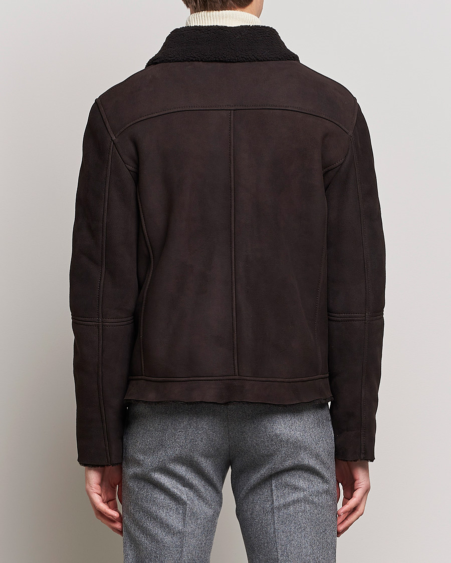 Herr | Jackor | Private White V.C. | The Shearling Flight Jacket Brown