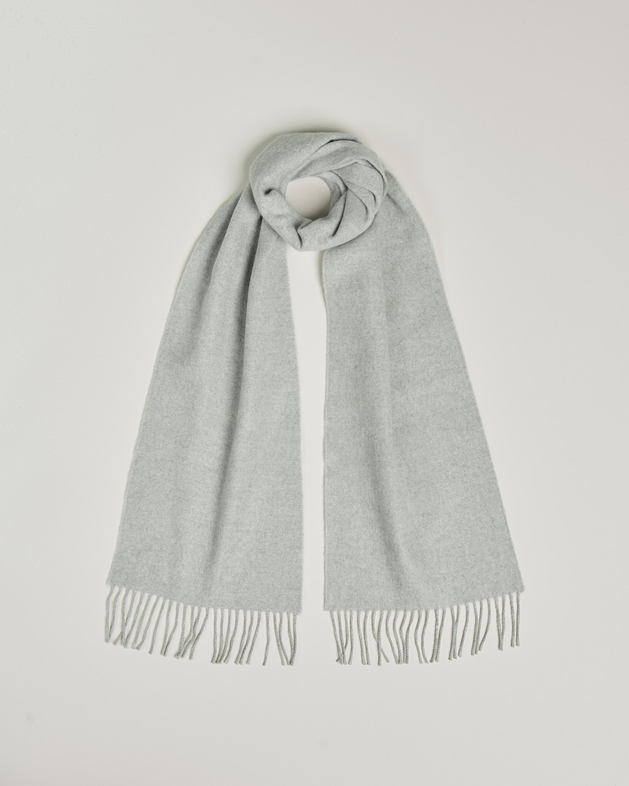 Herr | Begg & Co Vier Lambswool/Cashmere Solid Scarf Silver | Begg & Co | Vier Lambswool/Cashmere Solid Scarf Silver