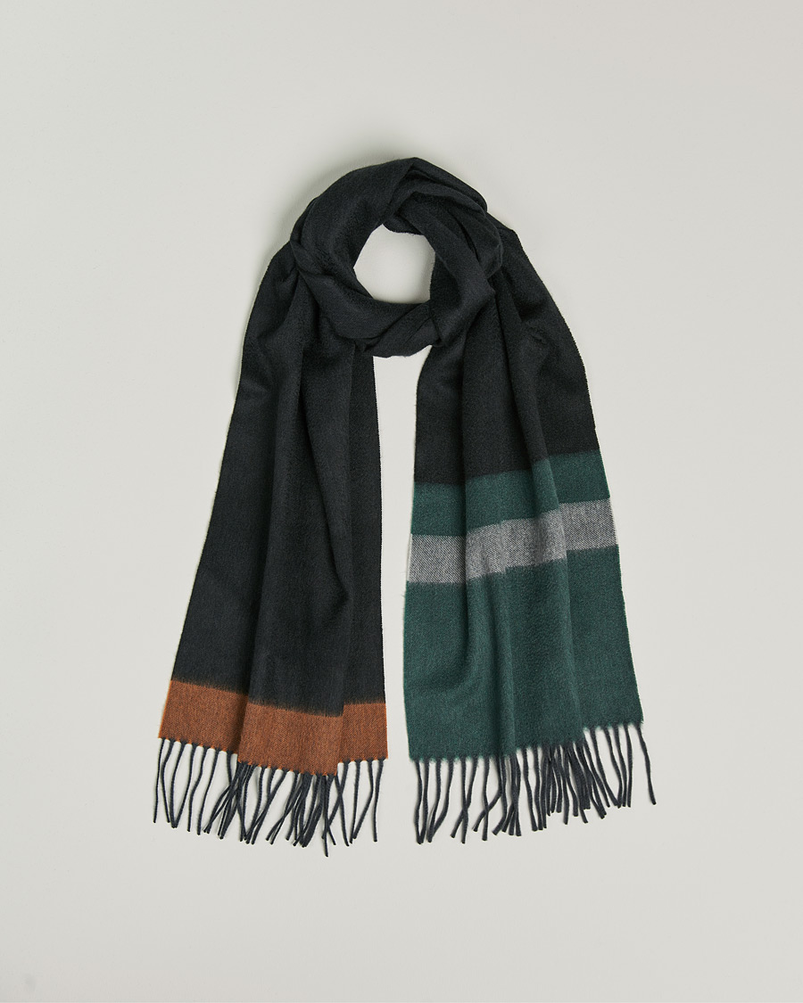 Herr | Begg & Co Arran Cashmere Scarf Slate Green | Begg & Co | Arran Cashmere Scarf Slate Green
