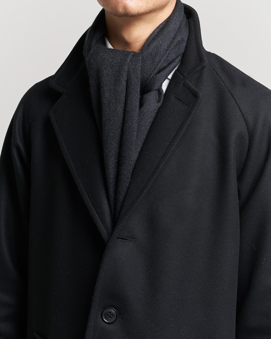Herr | Begg & Co Arran Cashmere Scarf Slate Green | Begg & Co | Arran Cashmere Scarf Slate Green