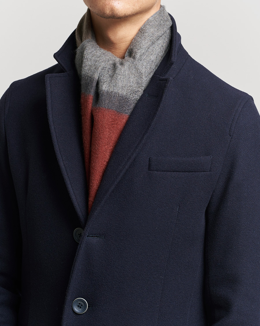 Herr |  | Begg & Co | Arran Boarder Cashmere Scarf Derby Brick