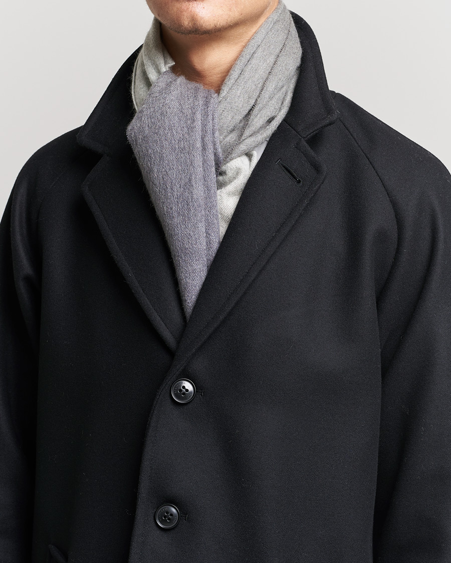 Herr |  | Begg & Co | Nuance Ombre Cashmere Scarf Marble Midnight