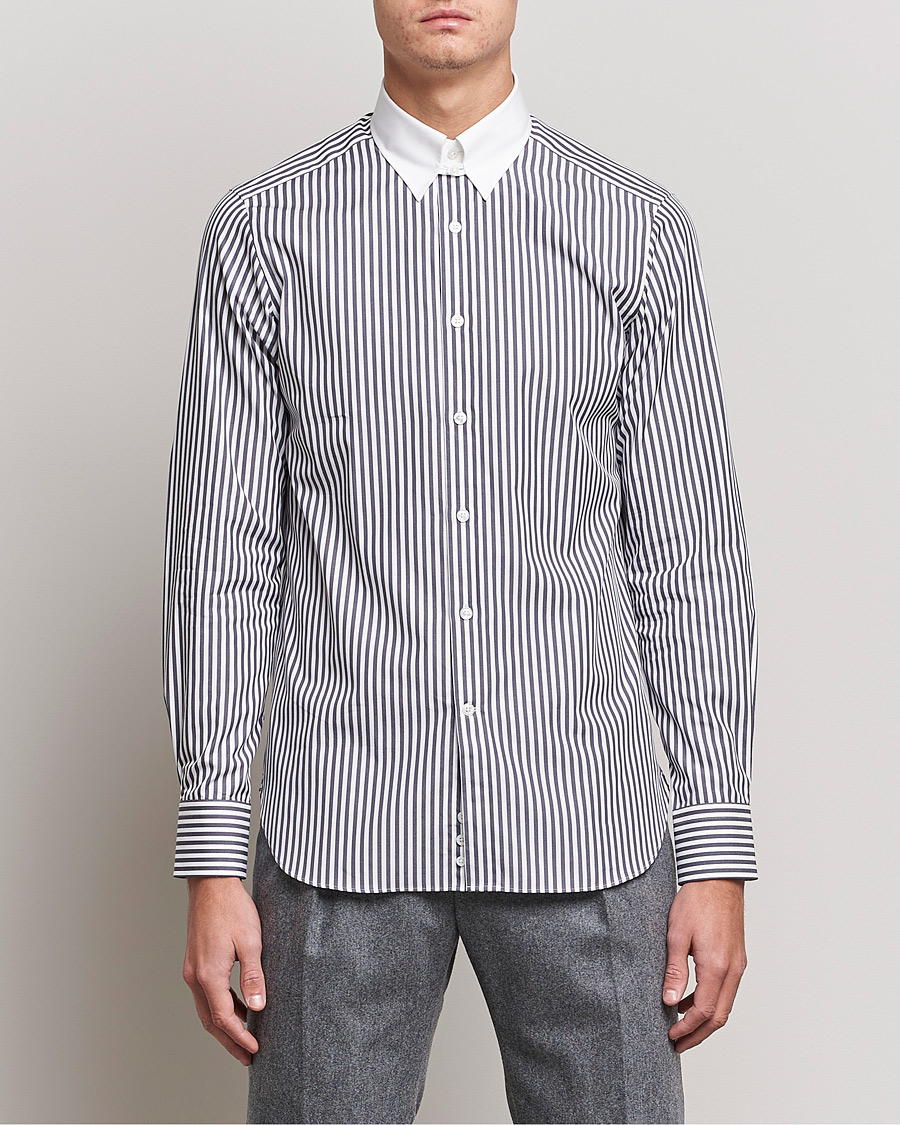 Herr | Formella | Beams F | Tab Collar Dress Shirt Grey/White