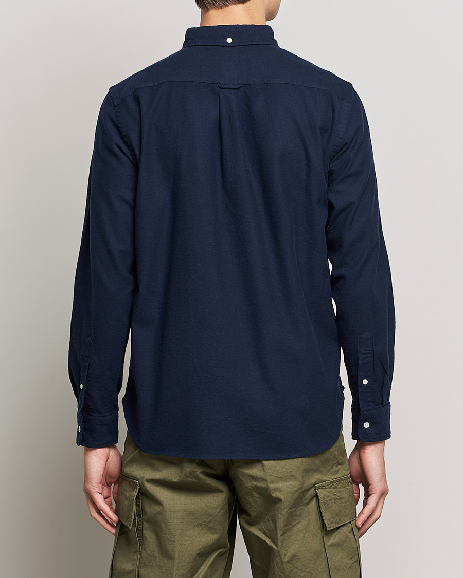 Herr | Skjortor | BEAMS PLUS | Flannel Button Down Shirt Navy