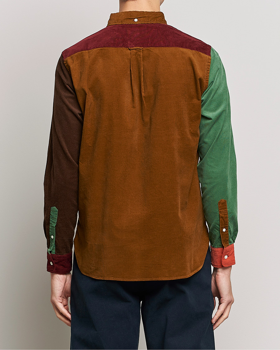 Herr | Skjortor | BEAMS PLUS | Corduroy Panel Button Down Shirt Golden Brown