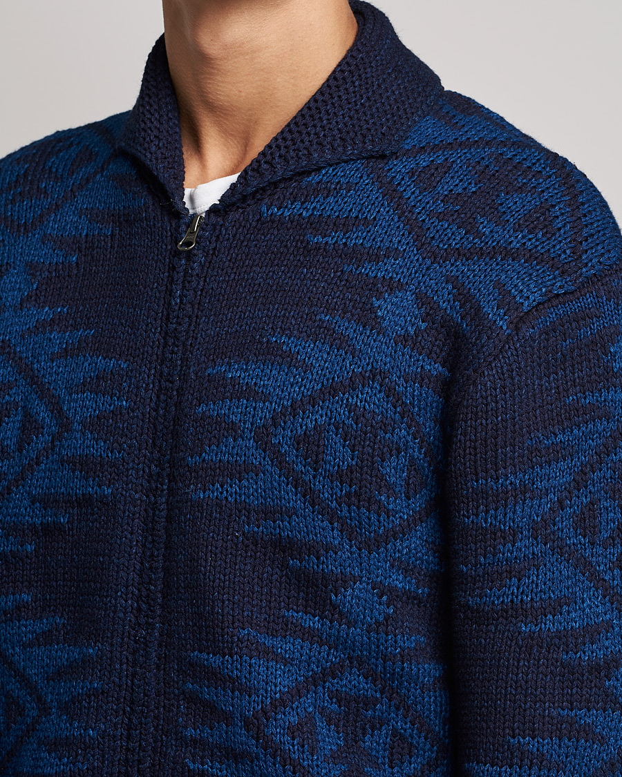 Herr | Tröjor | BEAMS PLUS | Cowichan Cardigan Navy