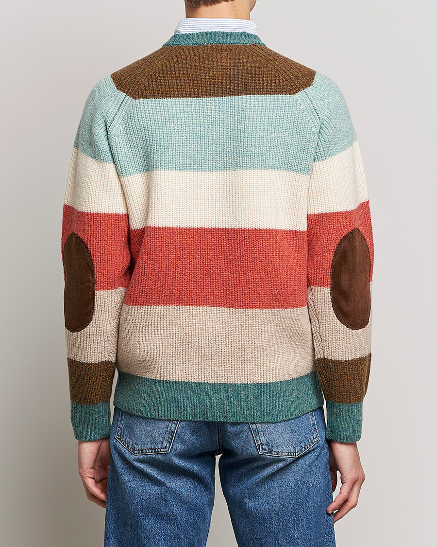 Herr | Tröjor | BEAMS PLUS | Block Stripe Sweater Multi Stripe