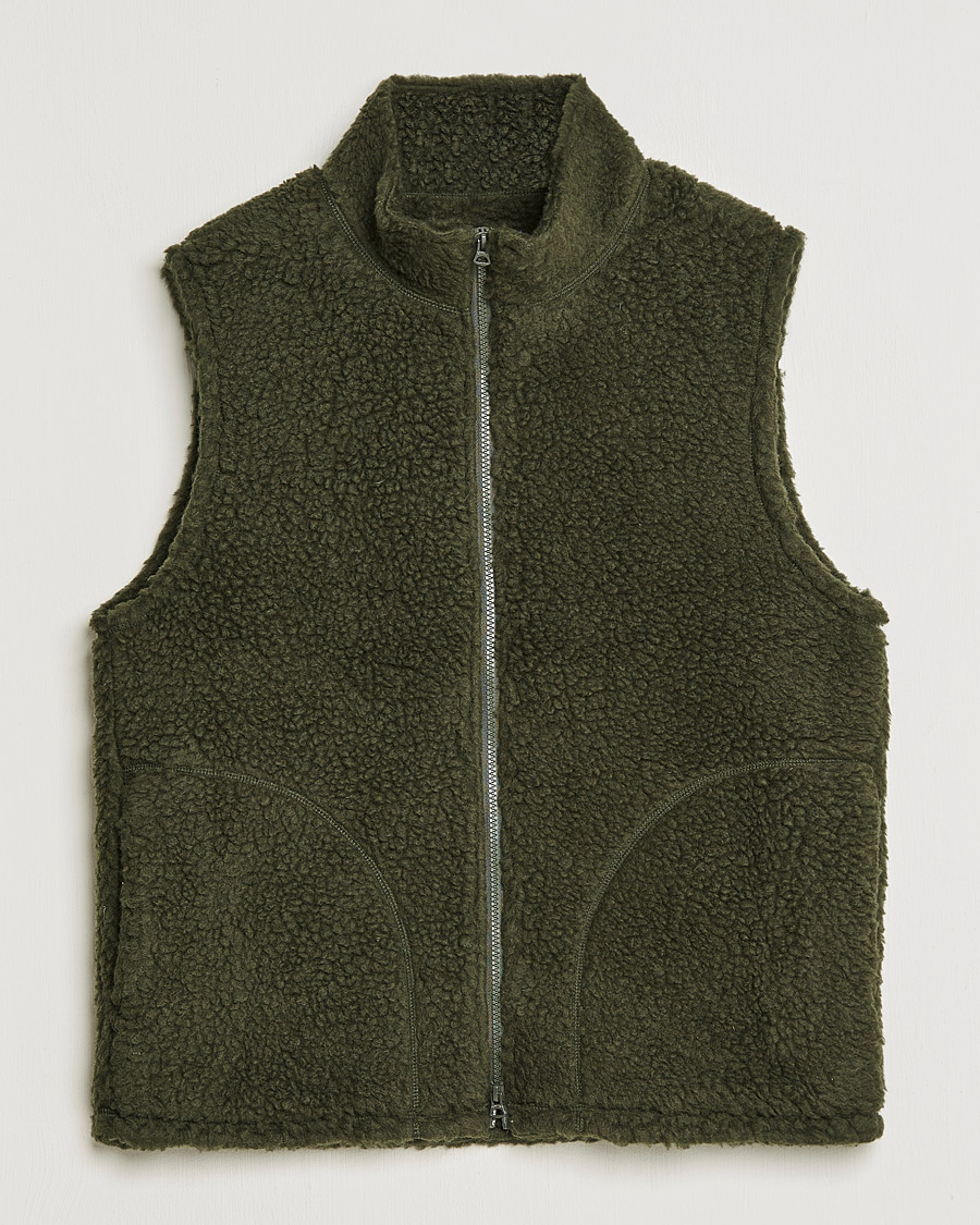 Herr | Jackor | BEAMS PLUS | Boa Fleece Vest Forest Green