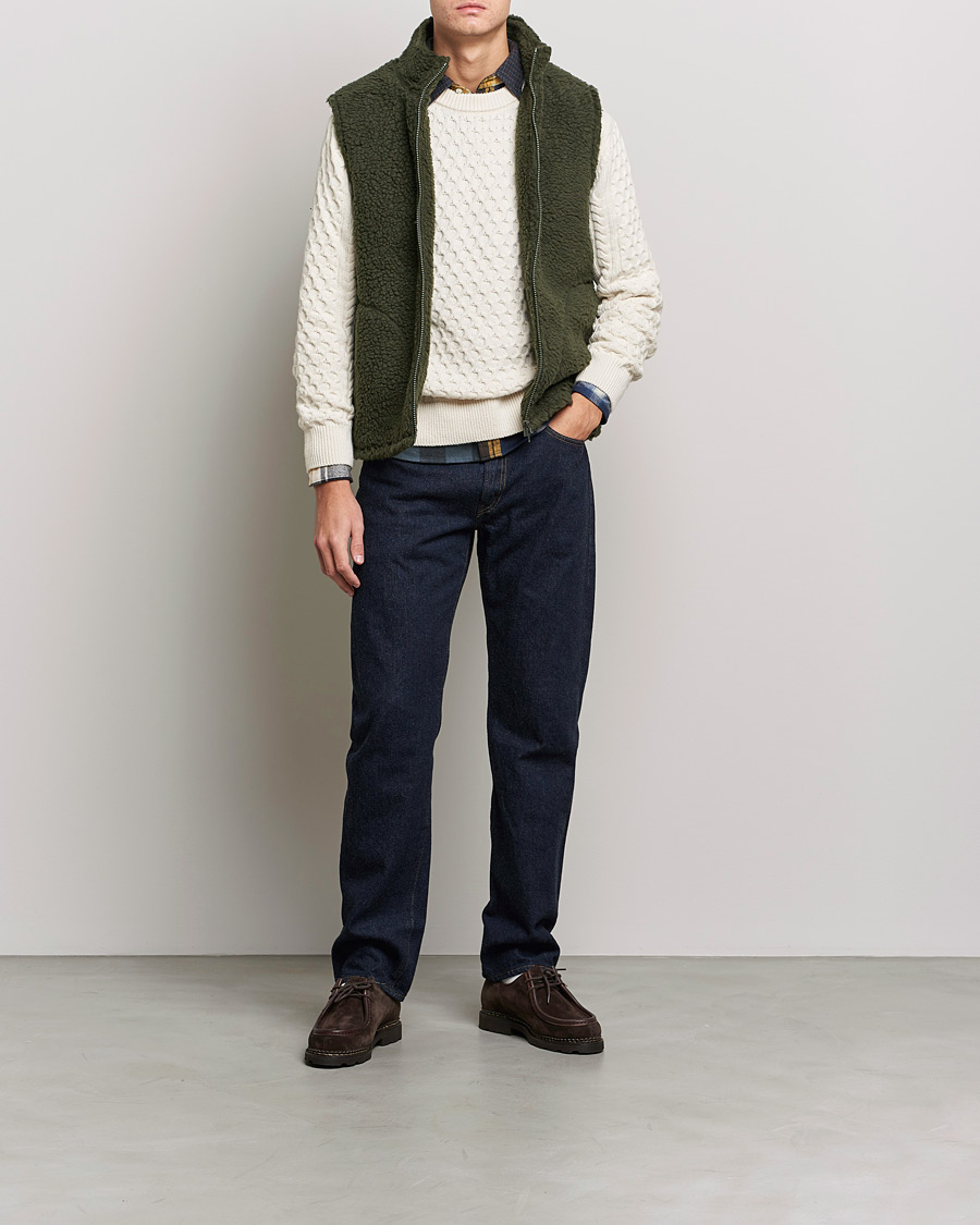 Herr | Jackor | BEAMS PLUS | Boa Fleece Vest Forest Green