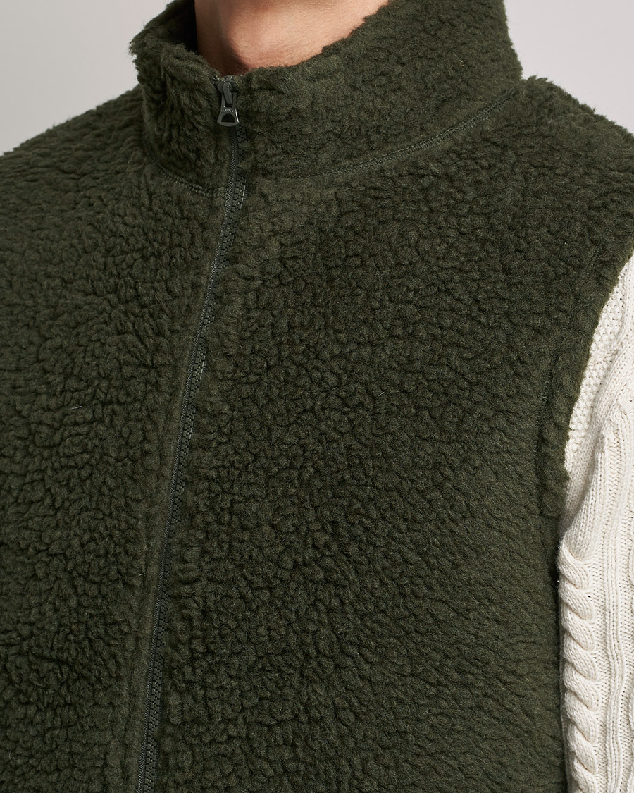 Herr | Jackor | BEAMS PLUS | Boa Fleece Vest Forest Green