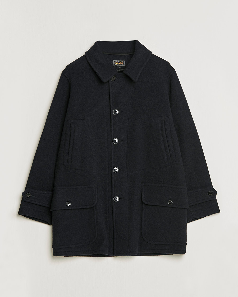 Herr | Jackor | BEAMS PLUS | Heavy Melton Hunting Coat Navy