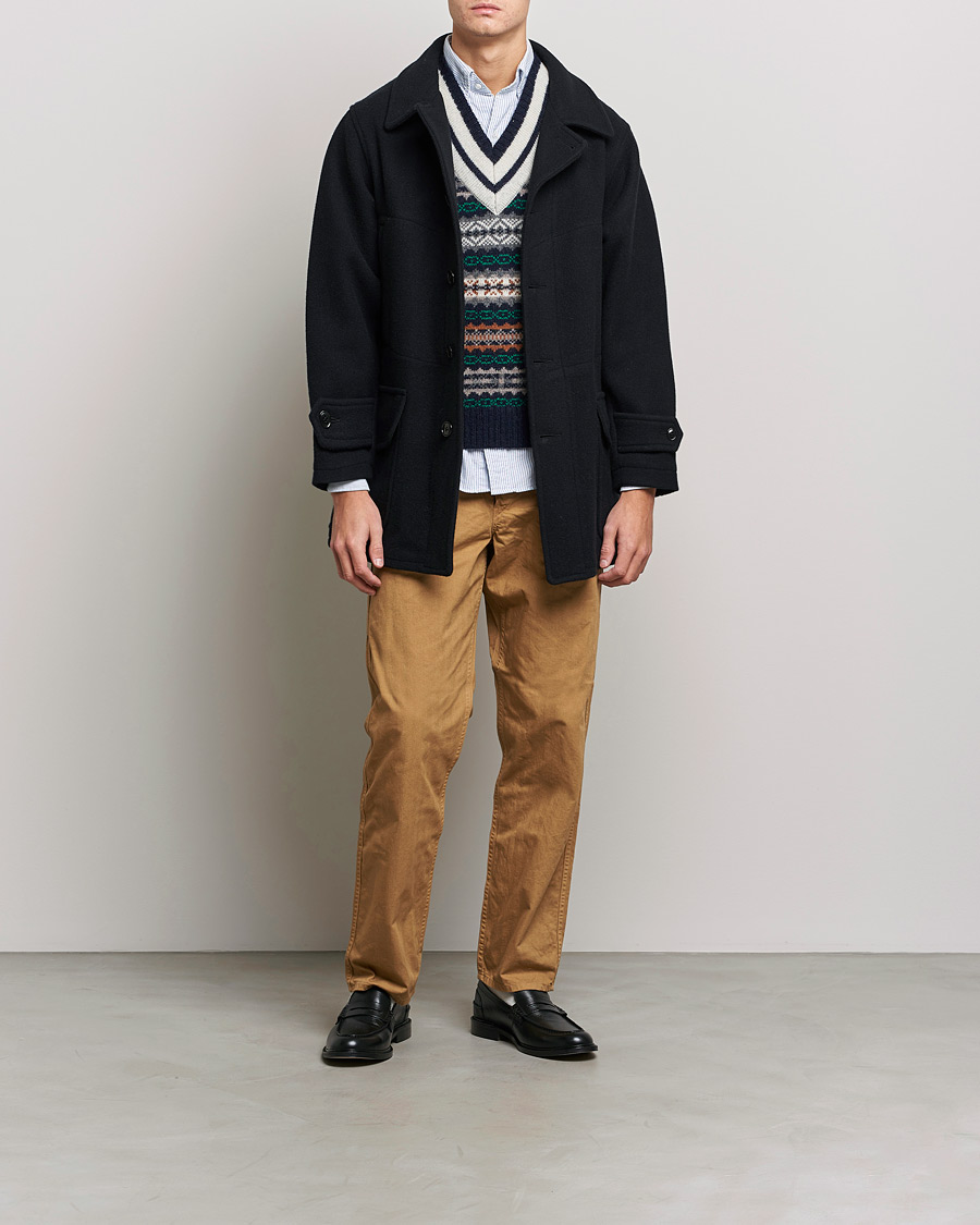 Herr | Jackor | BEAMS PLUS | Heavy Melton Hunting Coat Navy