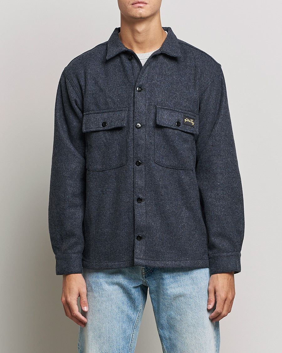 Herr | Skjortor | Stan Ray | CPO Wool Overshirt Mid Grey