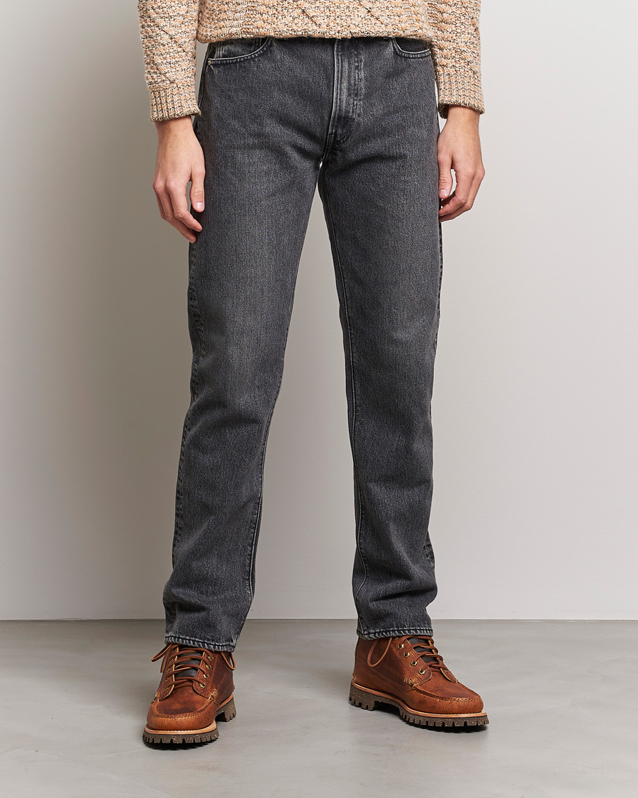 Herr | Japanese Department | orSlow | Tapered Fit 107 Jeans Black Stone Wash