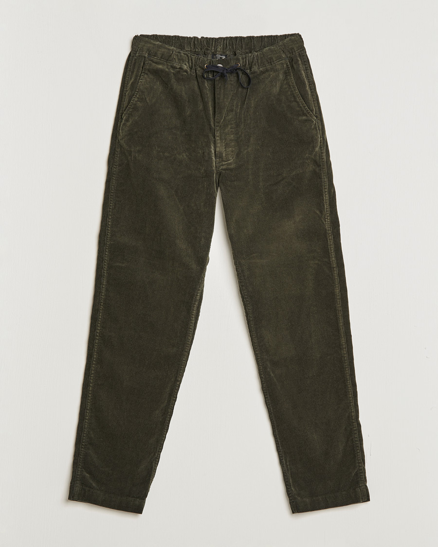 Herr | Byxor | orSlow | New Yorker Corduroy Pants Army Green