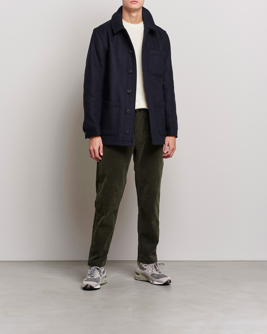 Herr | Manchesterbyxor | orSlow | New Yorker Corduroy Pants Army Green