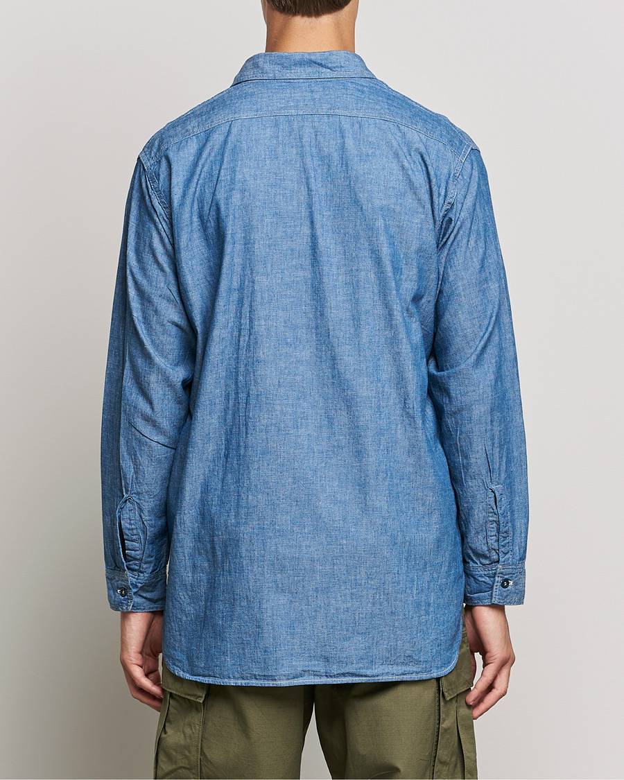 Herr | Skjortor | orSlow | Chambray Work Shirt Light Blue