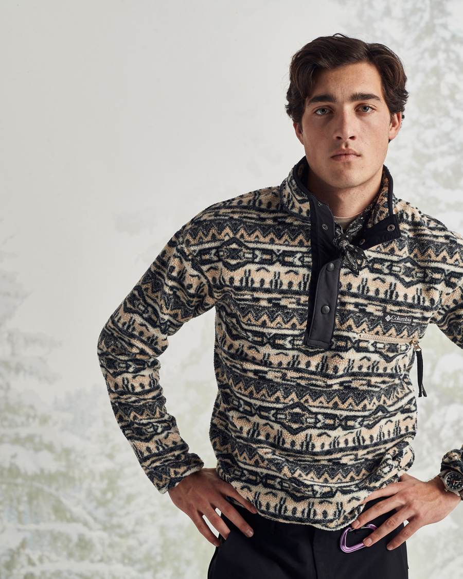Herr | Tröjor | Columbia | Helvetia Half Snap Fleece Ancient Fossil 80s Print