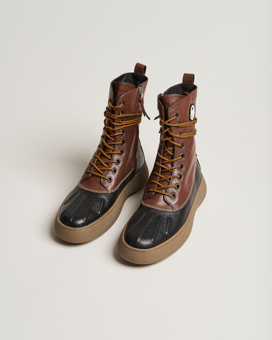 Herr | Snörkängor | Moncler Genius | 8 Palm Angels Winter Gommino Leather Boots Dark Brown