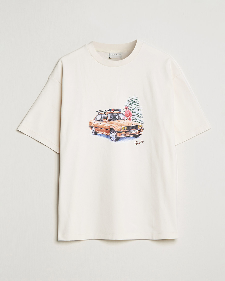 Herr | T-Shirts | Drôle de Monsieur | Departe Ski T-Shirt Cream