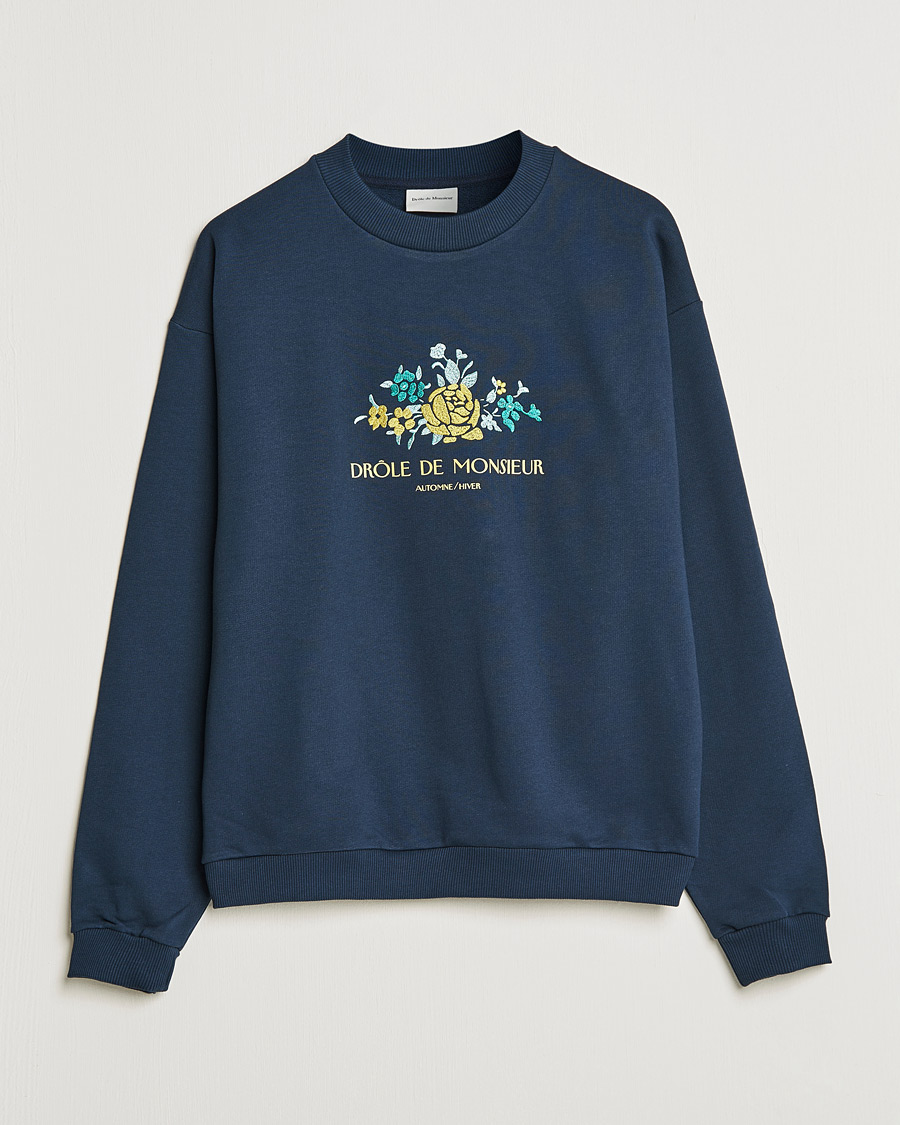 Herr | Tröjor | Drôle de Monsieur | Fleur Sweatshirt Navy