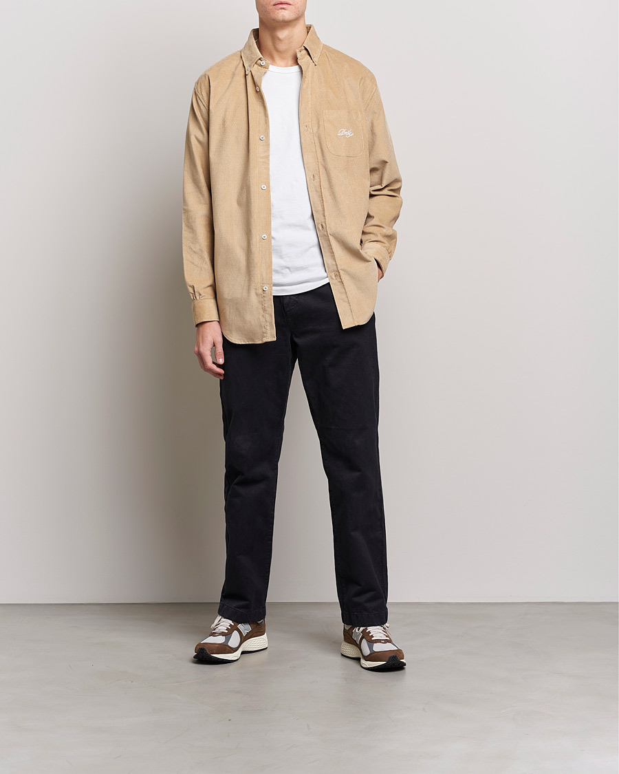 Herr | Skjortor | Drôle de Monsieur | Corduroy Oversize Shirt Beige