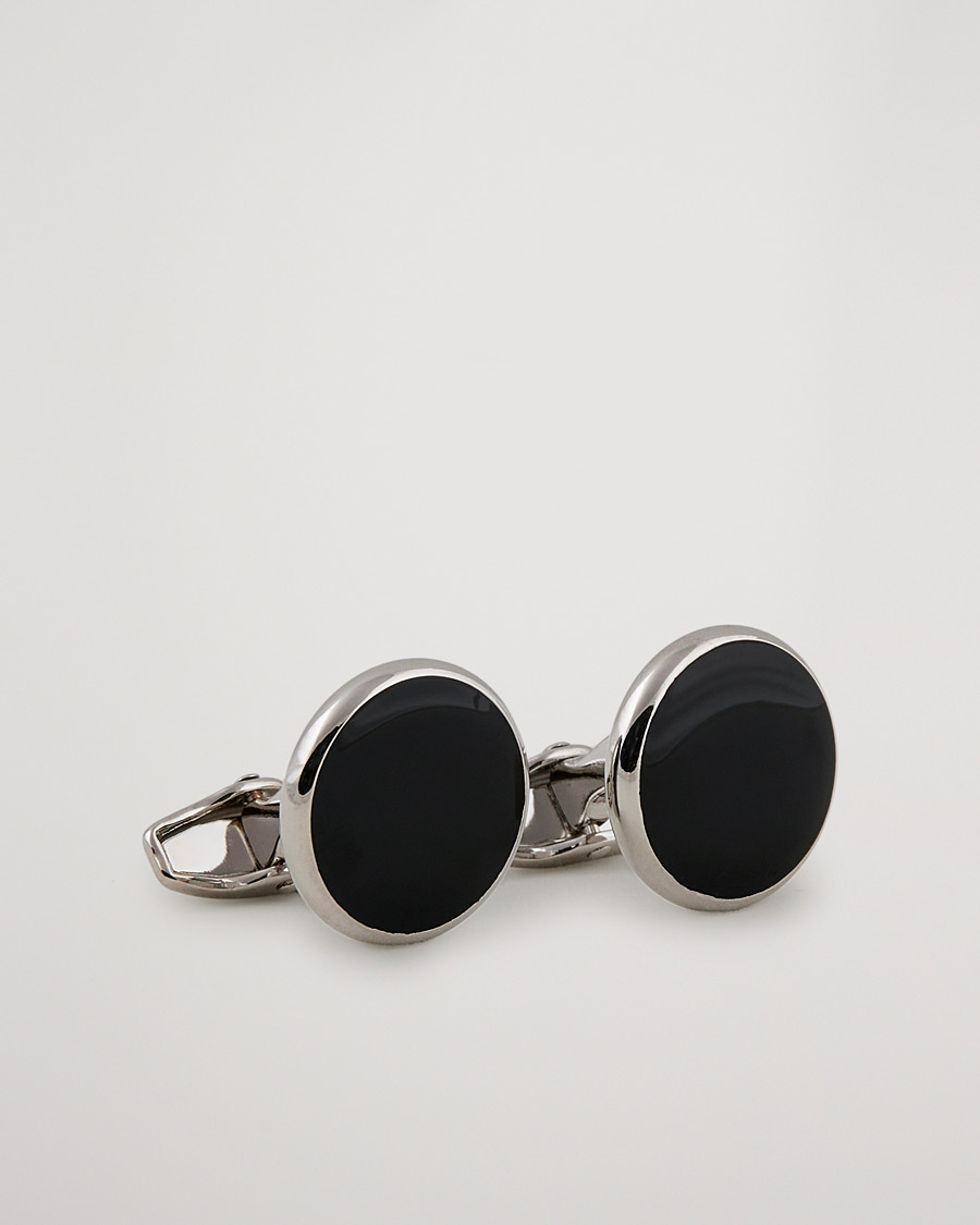 Herr | Manschettknappar | Amanda Christensen | Cufflink & Shirt Studs Set Black/Silver