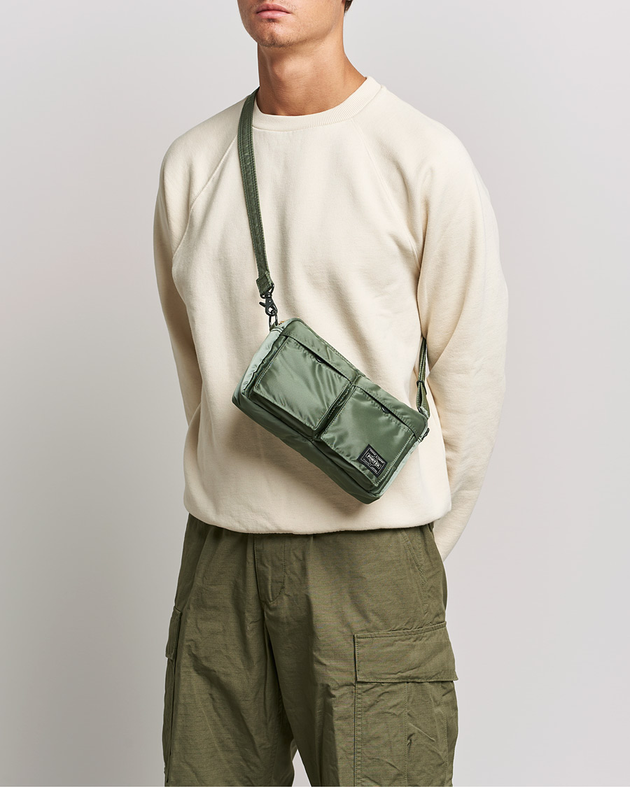 Herr | Axelremsväskor | Porter-Yoshida & Co. | Tanker Small Shoulder Bag Sage Green
