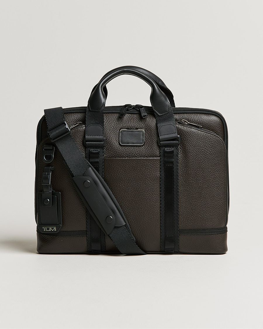 Herr | Väskor | TUMI | Alpha Bravo Acadamy Leather Brief Dark Brown