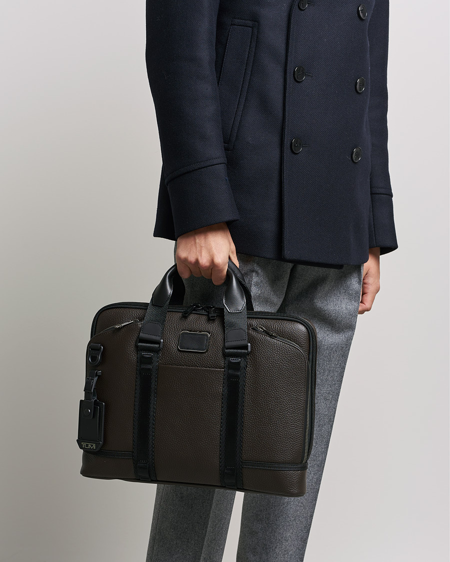 Herr | Accessoarer | TUMI | Alpha Bravo Academy Leather Brief Dark Brown