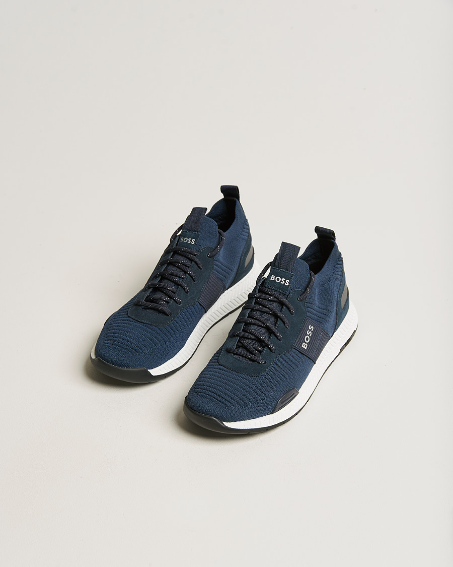 Herr | Titanium Running Sneaker Dark Blue | BOSS BLACK | Titanium Running Sneaker Dark Blue