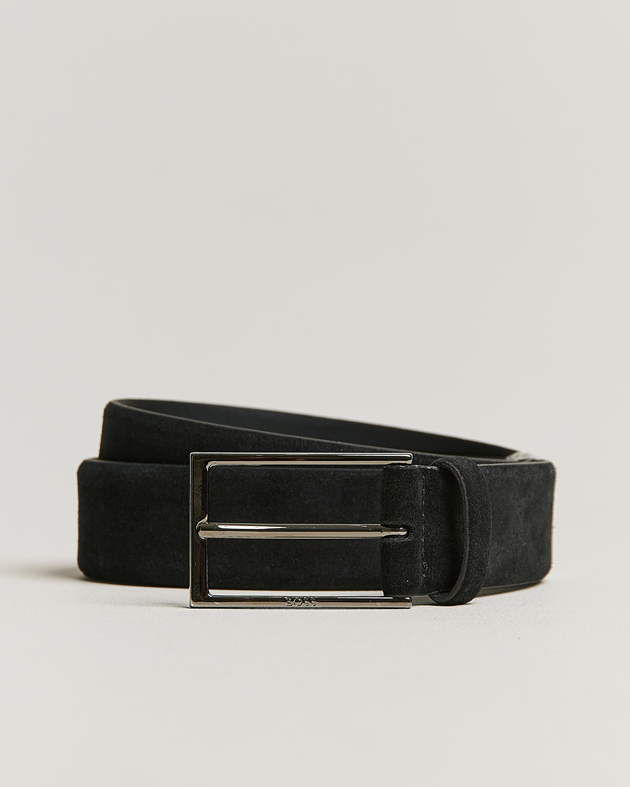Herr | Calindo Suede Belt Black | BOSS BLACK | Calindo Suede Belt Black